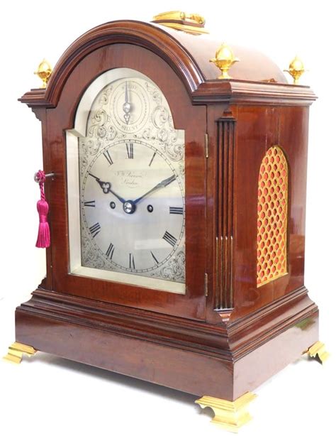 Antique English Day Twin Fusee W J Benson Bracket Clock Day