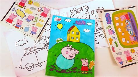 Peppa Pig Trousse Dactivit S Autocollants Et Coloriage Youtube