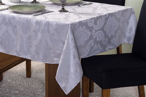 Toalha De Mesa Quadrada Jacquard Lugares Cor Cinza Elo