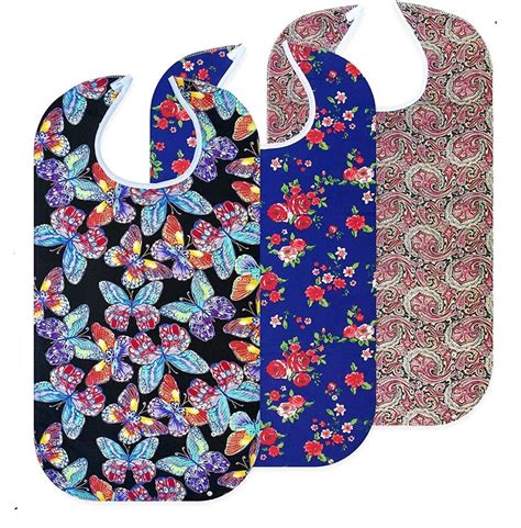 Bibs With Crumb Catcher Washable Adult Bibs With Snaps Adult Bibs And