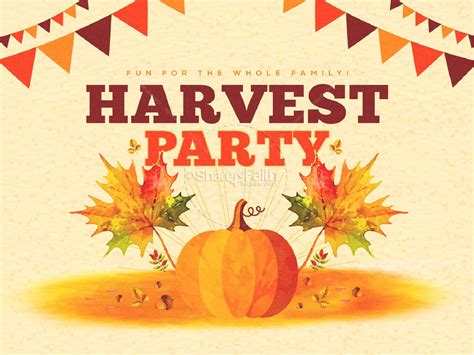 Harvest Party Pumpkin Graphic | Fall Thanksgiving PowerPoints