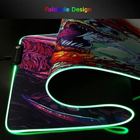 Mouse Pad Alienware RGB Black Large Gaming Accessories Colorful