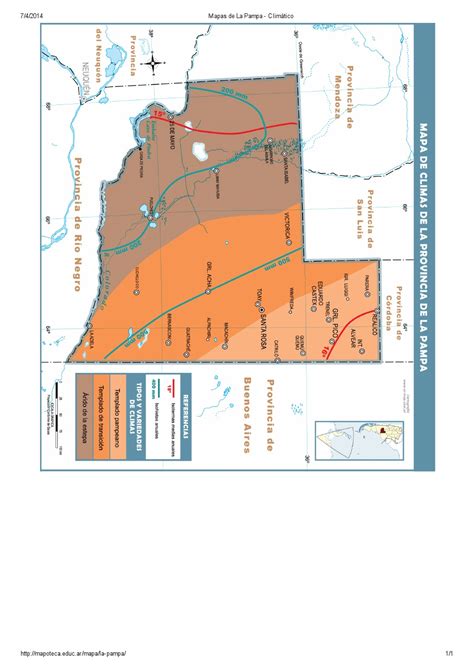 Mapa Para Imprimir De La Pampa Argentina Mapa Climático De La Pampa