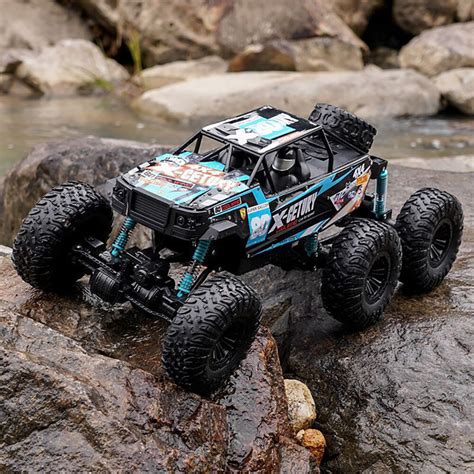 2.4g 6wd 60cm big foot crawler rc car toys vehicle models alloy body ...