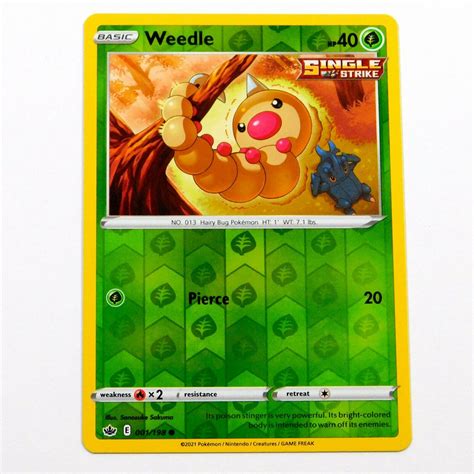 Weedle Reverse Holo 1 Prices Pokemon Chilling Reign Pokemon Cards