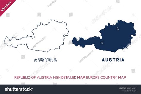 4,934 Austria outline map Images, Stock Photos & Vectors | Shutterstock