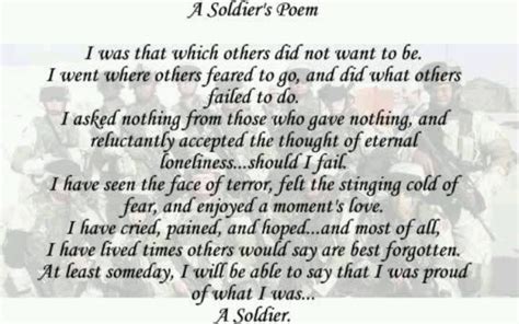 Pin By Aaron Phillips On Army Soldier Quotes Soldier Poem Military