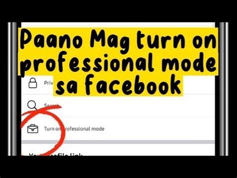 Paano Mag Turn On Professional Mode Para Sa Mga Baguhan Youtube