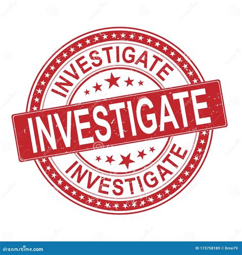 Investigate Rubber Stamp Investigation Rubber Grunge Stamp Seal Vector