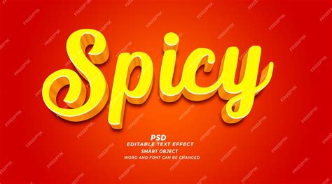 Premium Psd Spicy Psd Editable Text Effect Photoshop Template