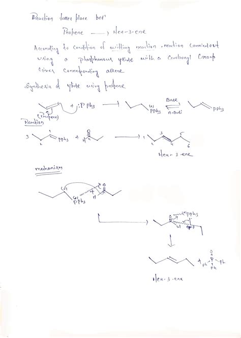 Solved Using The Wittig Reaction Synthesize Hex Ene From Propene