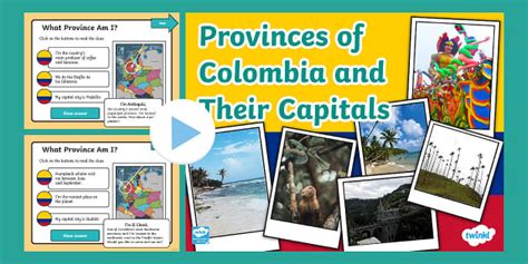 Provinces Of Colombia And Their Capitals Twinkl