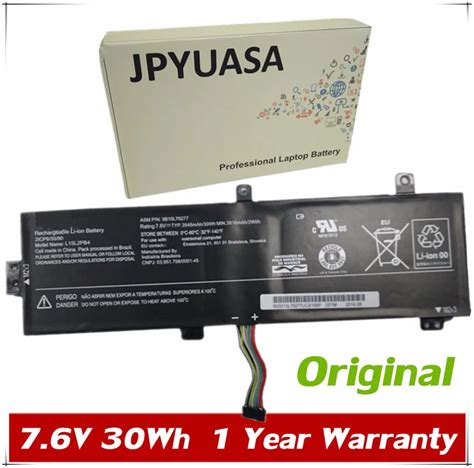 JPYUASA 7 6V 30Wh 3816mAh Original L15L2PB4 Laptop Battery For Lenovo