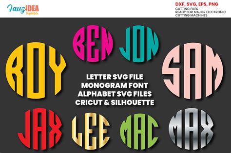 Papercraft Embellishments Svg Files For Cricut Monogram Png Monogram