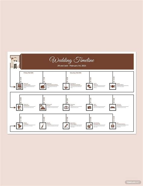 Free Wedding Timeline Templates And Examples Edit Online And Download