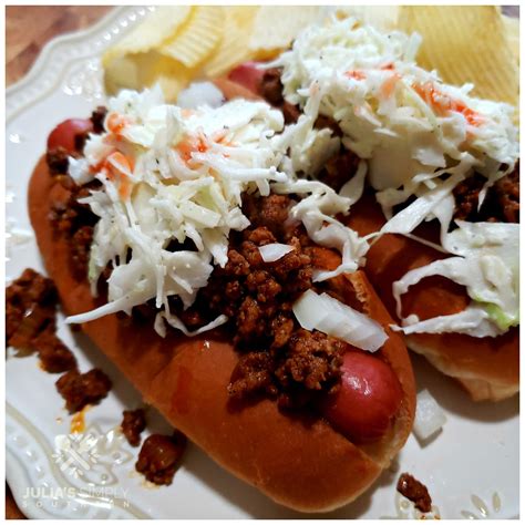 Skillet Hot Dog Chili Recipe - Julias Simply Southern - Quick & Easy