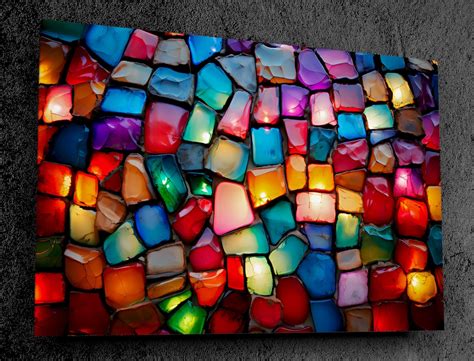 Luminous Stone 3d-like Art on 10mm Acrylic Glass, Oversized Wall Art, up to 72x48, Premium ...