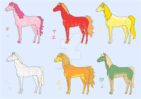 Zodiac Horse Adopts 1 -OPEN- 20 Points by RoyalRubbish on DeviantArt