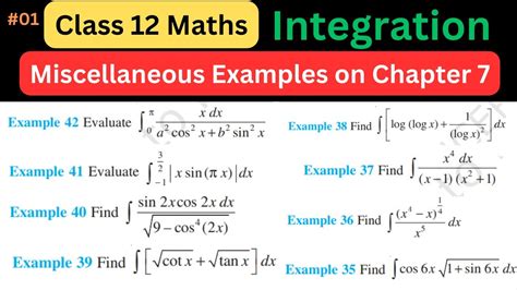 Class 12 Maths NCERT Chapter 7 Integration NCERT Miscellaneous Examples