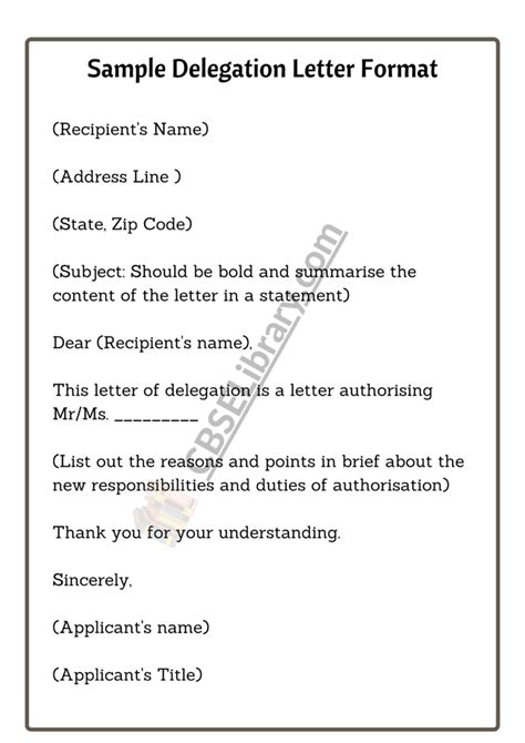 Sample Delegation Letters Format Samples Examples And How To Write