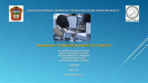 Ensamblar Y Configurar El Equipo De Computo Ppt Descarga Gratuita