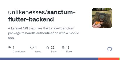 GitHub Unlikenesses Sanctum Flutter Backend A Laravel API That Uses