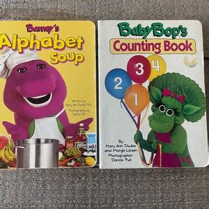 Vintage Barney Books // You Choose // Alphabet Soup, Baby Bop's Counting Book - Etsy