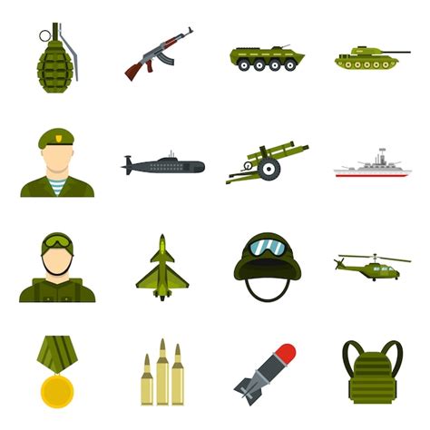 Premium Vector Military Icons Set