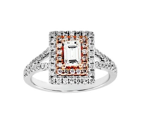 Baguette Cut Diamond Double Halo Ring