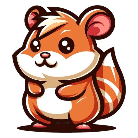 Premium Vector Cartoon Hamster Vector Illustration