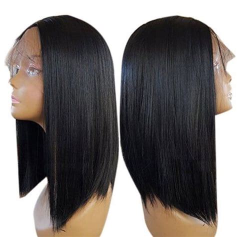 Medium Center Parting Straight Lace Front Synthetic Wig Cheap Wigs