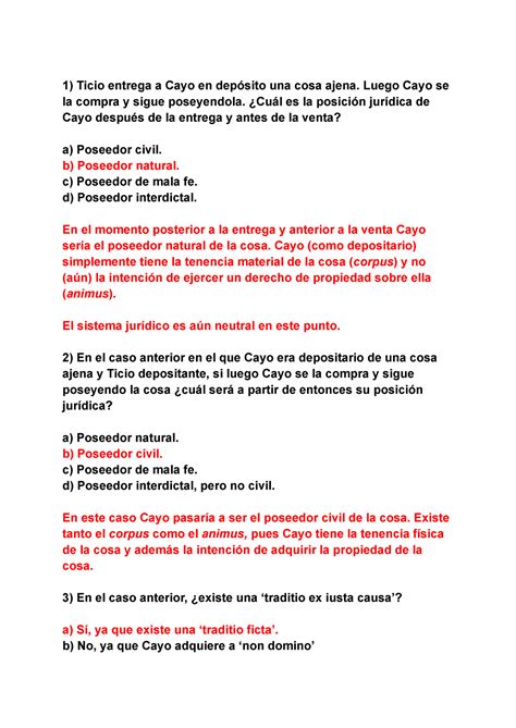 Caso Práctico 4 Ticio entrega a Cayo en depósito una cosa ajena Cayo