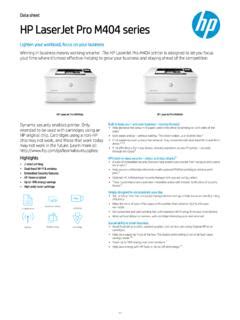 HP LaserJet Pro M404 series / hp-laserjet-pro-m404-series.pdf / PDF4PRO