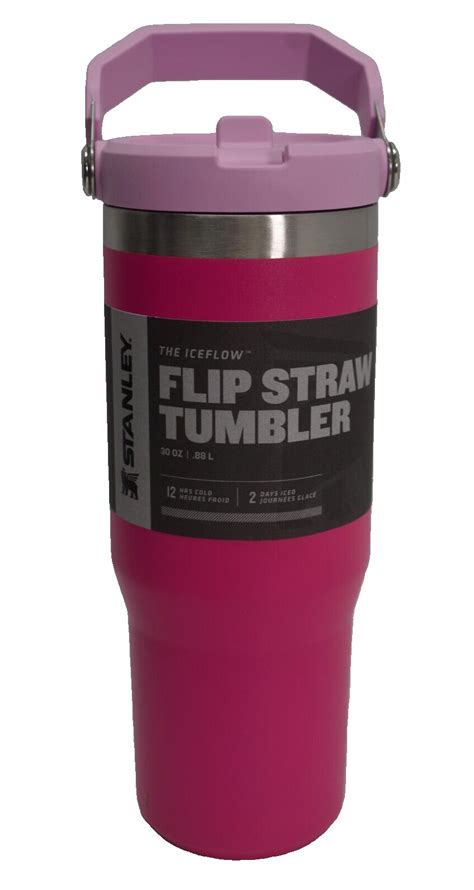 Stanley Tumbler Cup 30 oz Iceflow Flip Straw Bright Pink Camelia SOLD ...