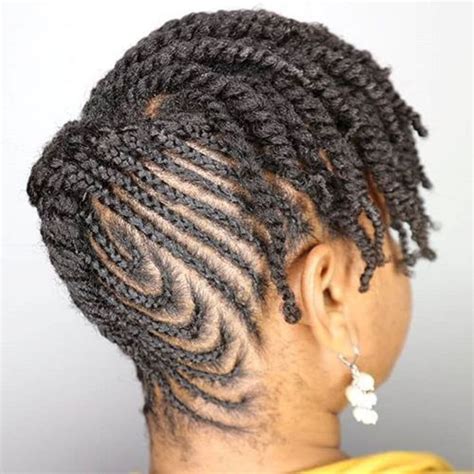 Protective Updo Style For Short Natural Hair Natural Braided