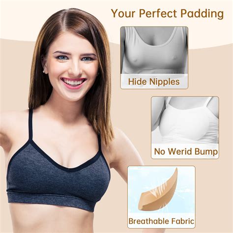 Snapklik Bra Pads Inserts Pairs Sewn Edges Breast Padding For