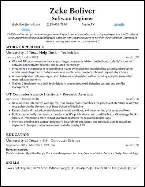 3 Computer Science Internship Resume Examples For 2023