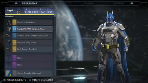 Injustice 2 Batman Get Equip The Night Guardian S Cowl Epic Head Gear