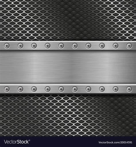 Metal Perforated Background With Rivets Royalty Free Vector