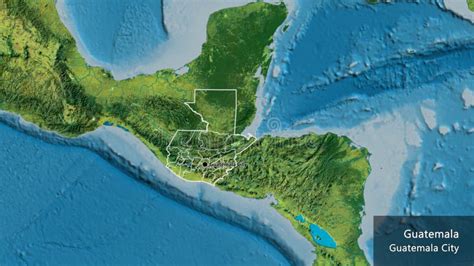 Forma De Guatemala Con Fronteras Regionales Topogr Fico Etiquetas