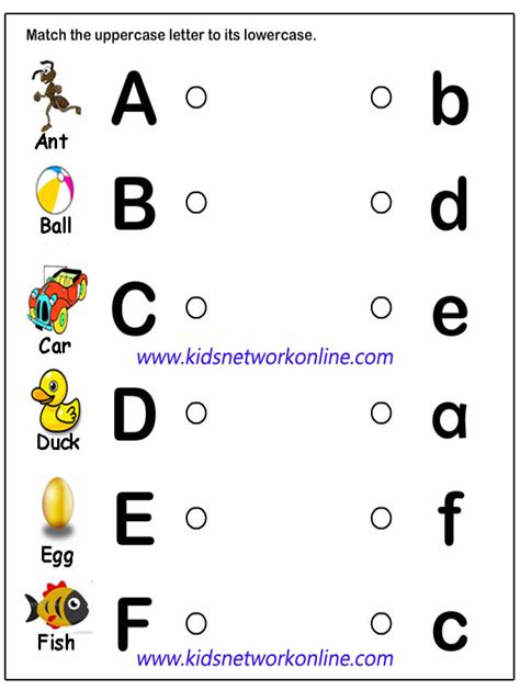 Alphabetsmatch Uppercase To Lowercase Letters