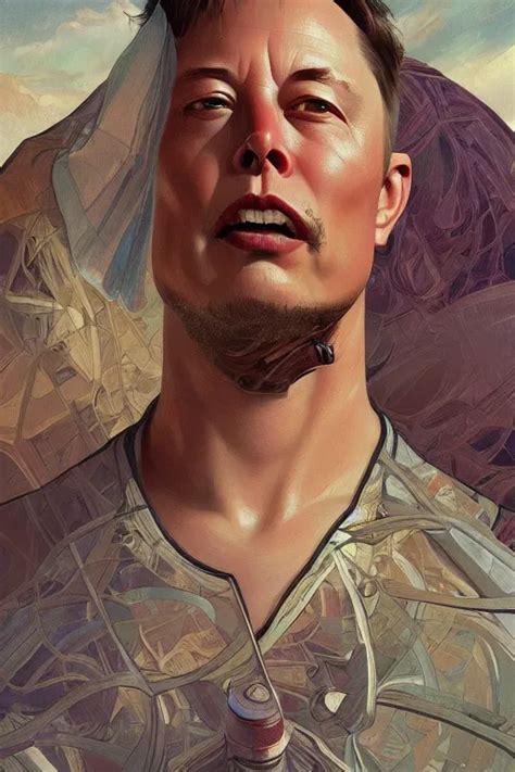 Male Cottagecore Elon Musk Looking Into The Sky Stable Diffusion