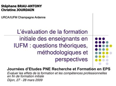 PPT Lévaluation de la formation initiale des enseignants en IUFM