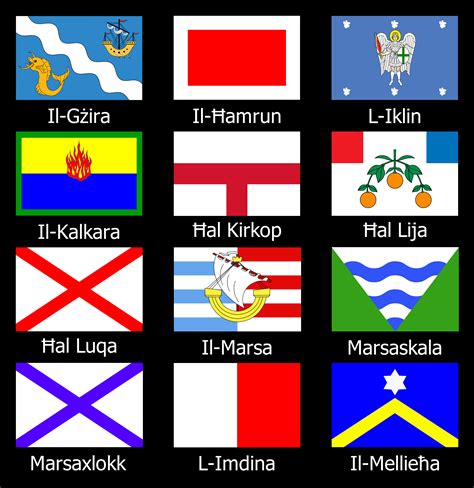 Flag of every Local Council in Malta (Source: Wikipedia) : r/vexillology