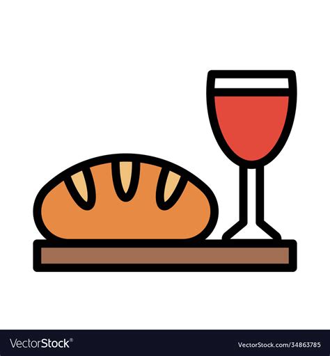 Bread and wine icon thanksgiving related Vector Image