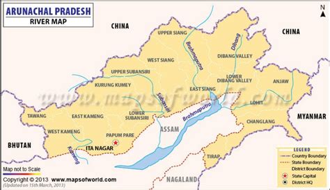 Rivers In Arunachal Pradesh Map