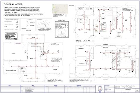 Copyright notes for fire sprinkler system design drawings - kasapcards