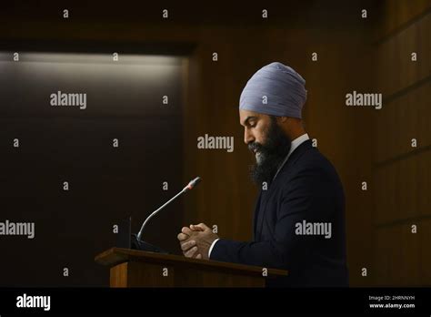 NDP Leader Jagmeet Singh Holds A Press Conference On Parliament Hill