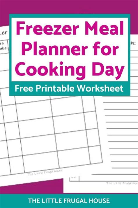 Free Freezer Meal Planner Worksheet To Plan Your Freezer Cooking Day Chicken Freezer Meals