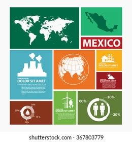 Mexico Map Infographic Stock Vector Royalty Free Shutterstock